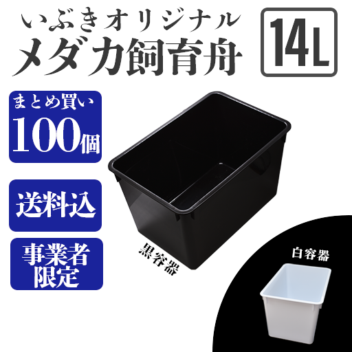 送料込】メダカ舟 黒容器・白容器 14L 100個 ※事業者限定 – いぶき 送料込】メダカ舟 黒容器・白容器 14L 100個 ※事業者限定 – いぶき