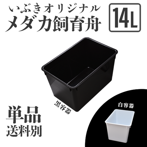 【単品・送料別】メダカ舟 黒容器・白容器 14L