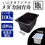 【黒再入荷】【送料込】メダカ舟 黒容器・白容器 18L 100個 ※事業者限定